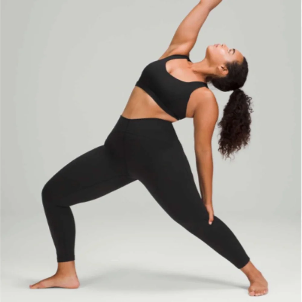 LULULEMON WOMENS INSTILL HIGH RISE TIGHTS 25 INCH INSEAM SIZE 8 BLACK LEGGINGS - Picture 1 of 9